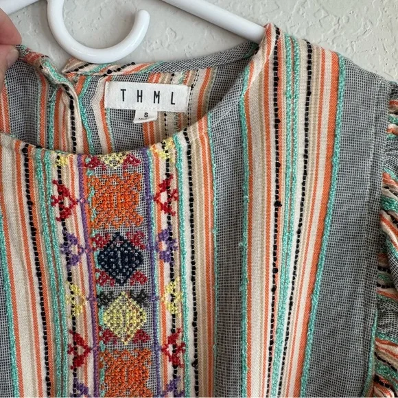 THML Colorful Embroidered Romper Small - Picture 4 of 4